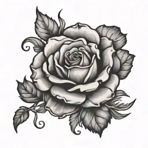 Sea Rose In Cursive Font