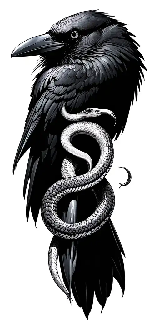 Crow And Snake Sleeve Black