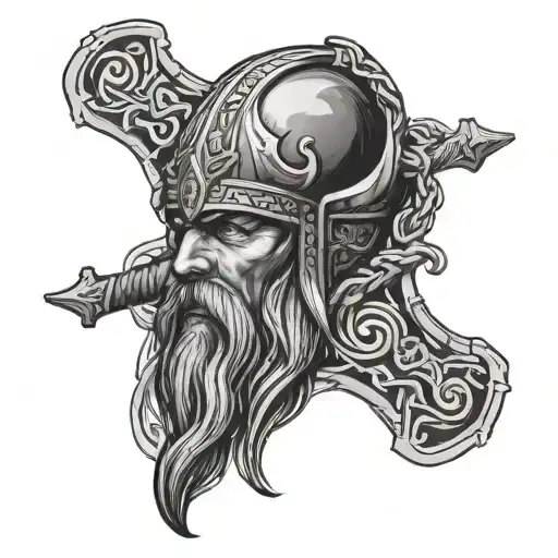 Forearm Tattoo Nordic Viking Style With Cross Intertwined