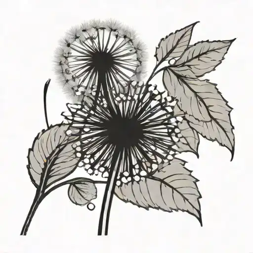 Dandelion Flower And Leaf