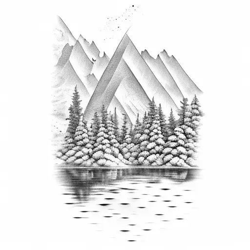 Mountain Scene With Water