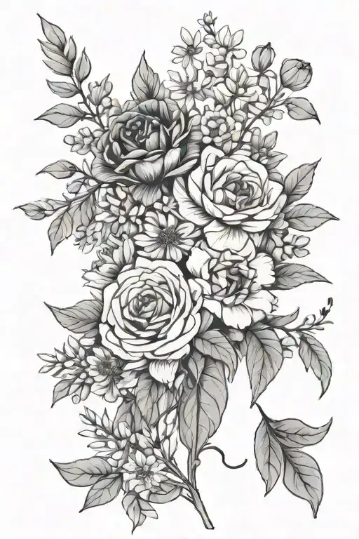 Birth Flower Bouquet January April July October