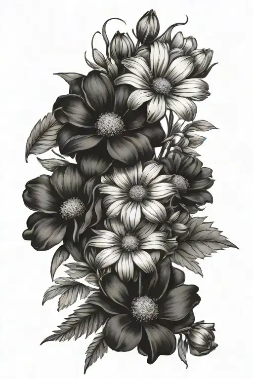 Daisy Carnation Larkspur Cosmos Bouquet