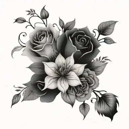 A Detailed Floral Arrangement Inspired By Nail Art Designs