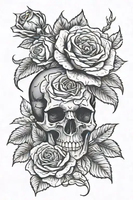 Skeleton Hand With Rose