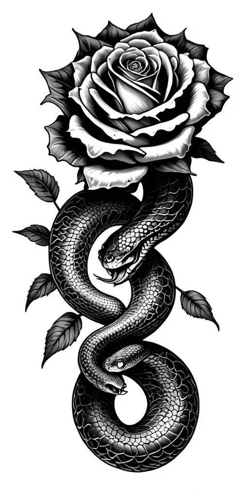 Roses And Snake