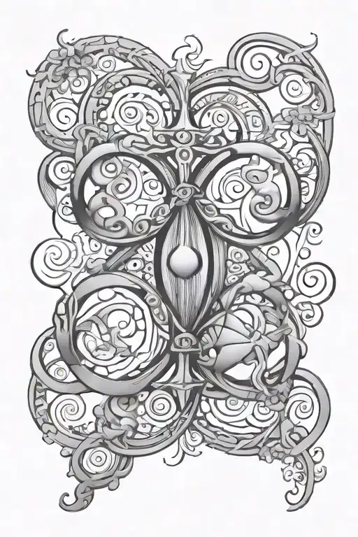 Libra And Aquarius Intertwined Infinity Symbols