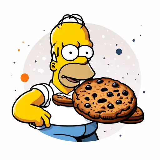 Homer Simpson Eat Space Cookie