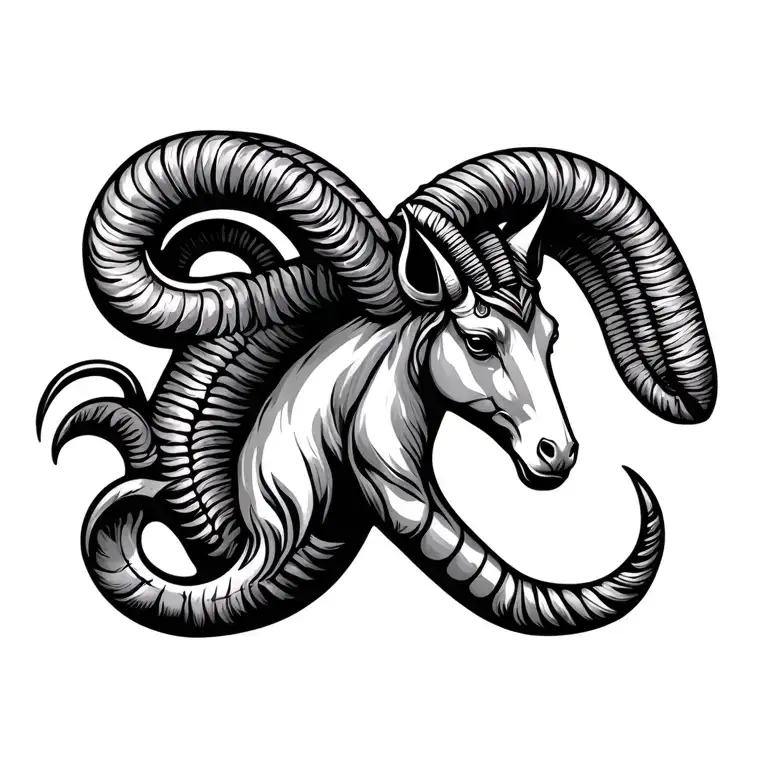 Capricorn Symbol Integrated