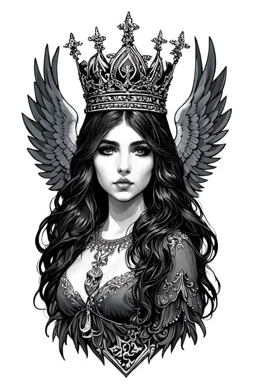 Llo With Wings And A Crown Made