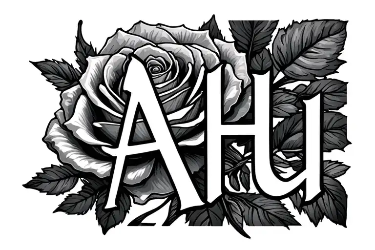 Rose With The Name Ahu As The Stem