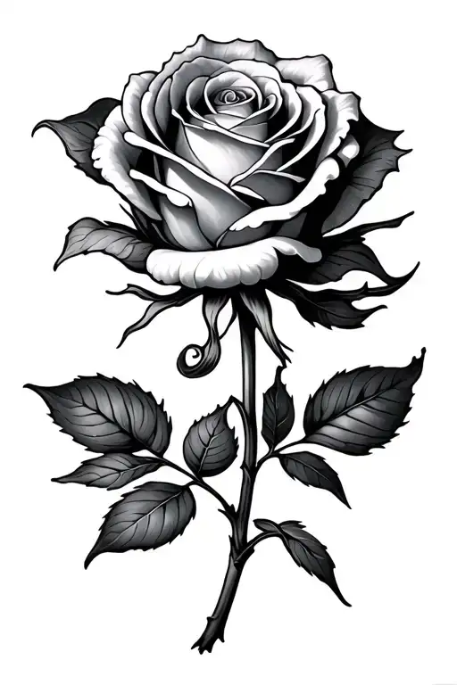 Rose With The Name Ahu As The Stem