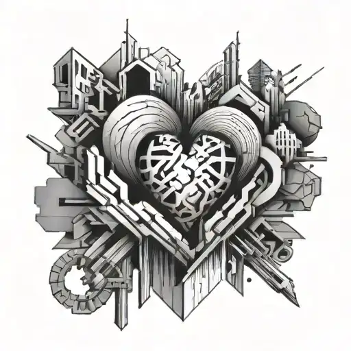 Abstract Interpretation Of A Heart Using Deconstructivist Architecture Principles