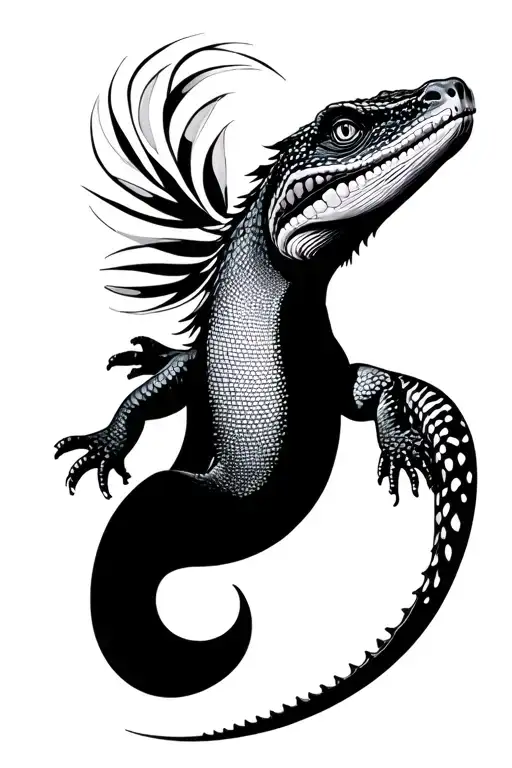 Goanna On Hip Flexer Aboriginal