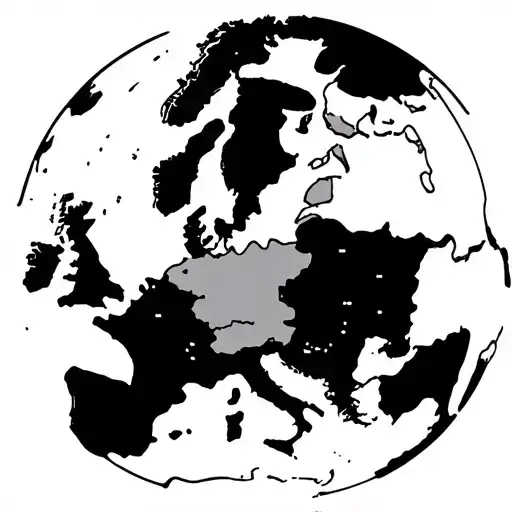 Earth Globe Showing Europe