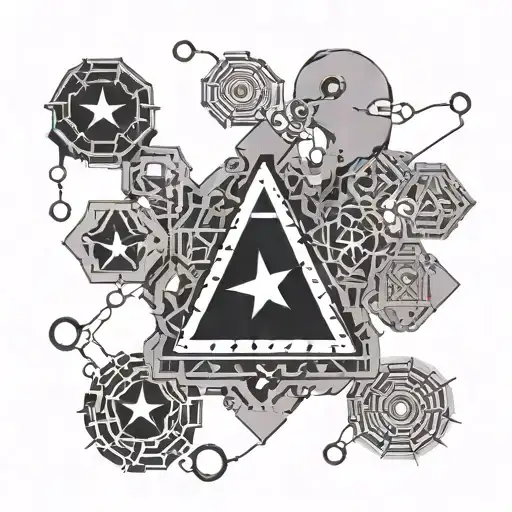 A Molecular Structure Of A Chemical Compound Intertwined With Egyptian Hieroglyphics