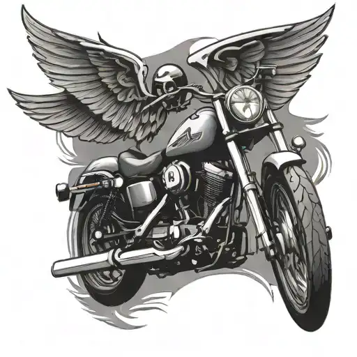Illuminati Symbol Integrated Into A Harley Davidson Logo
