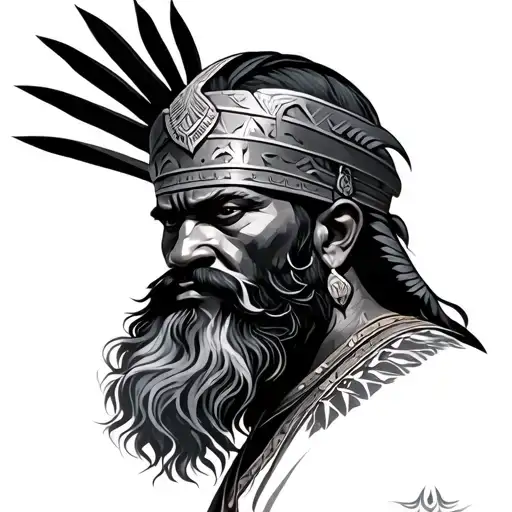 African Warrior With Beard