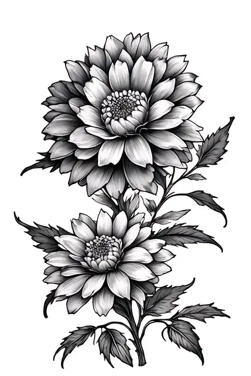 Katana And Zinnia Flower