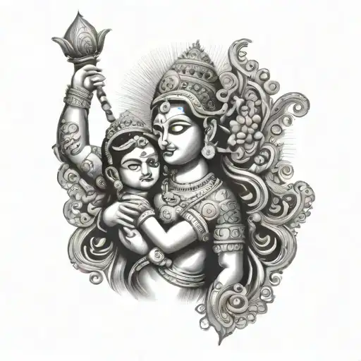 Durga Devi Bhawan Katra And Mother