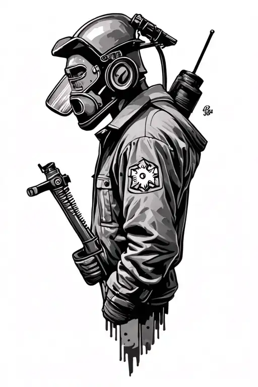 Welder Tattoo Design