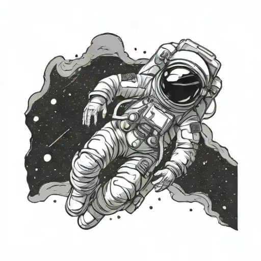 Astronaut Floating In Space