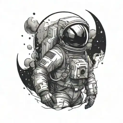 Astronaut With The Moon