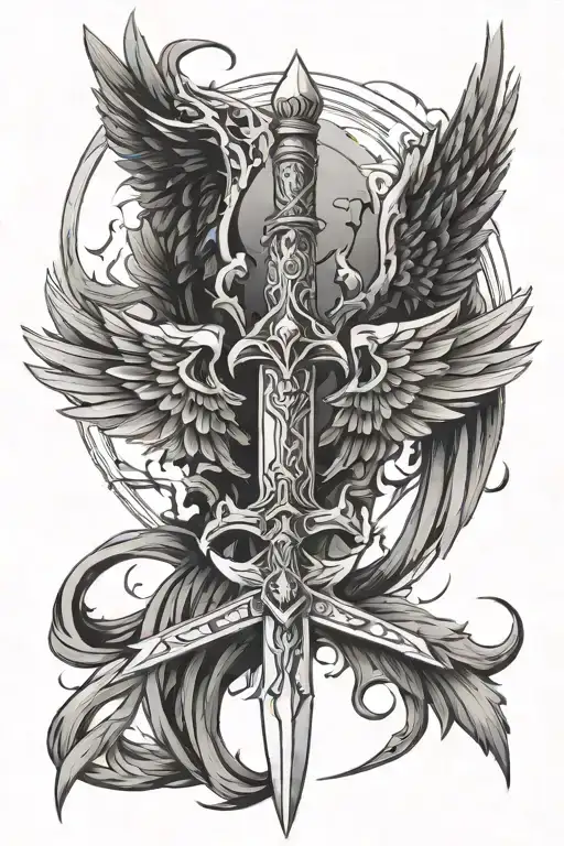 Legend Of Zelda Sword With Angel Wings
