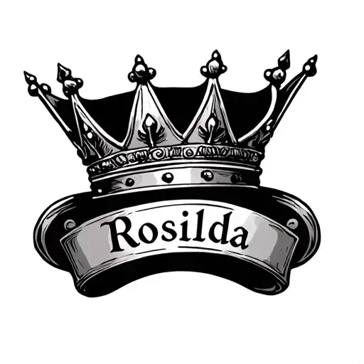 Crown With A Name Rosilda Below