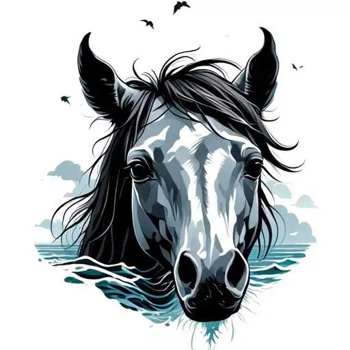 Nature Equestrian Ocean