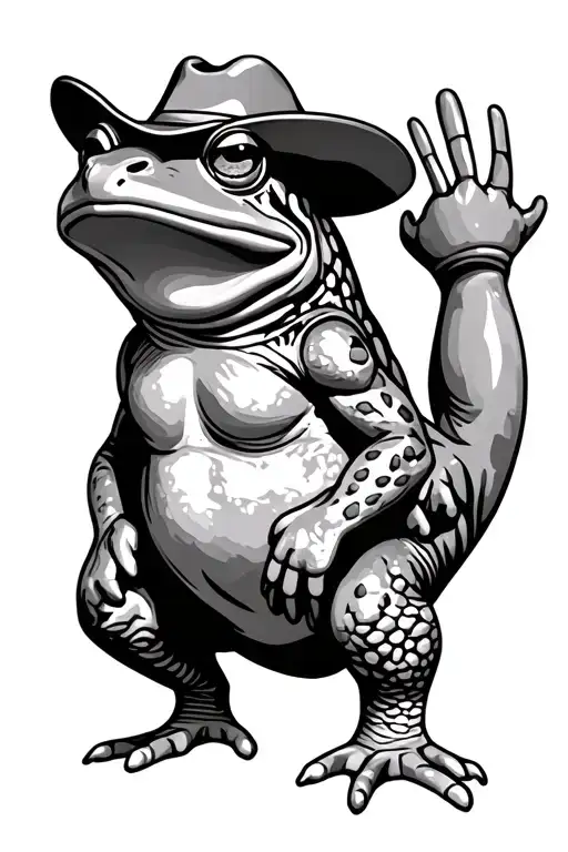 Cowboy Frog Standing