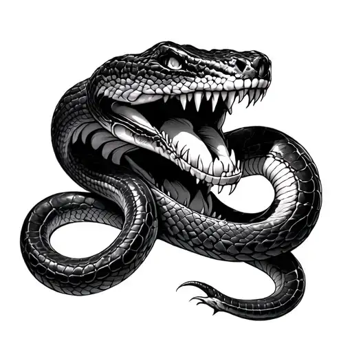 Realistic Snake Evil Mouth