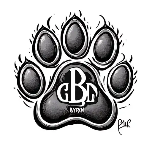 Byron Dog Paw Monogram