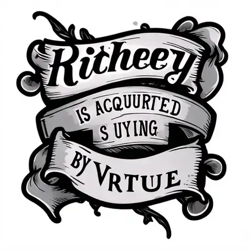 The Name Ritchey With A Quote Saying Honer Is Acquired By Virtue