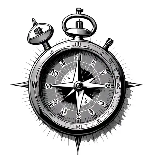 Stop Watch And Compass