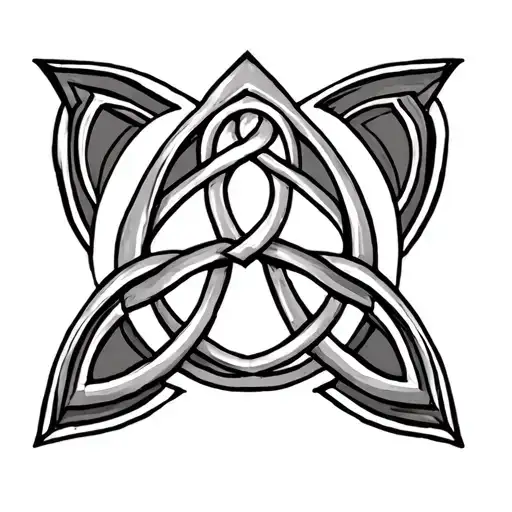Triquetra Symbol Intertwined