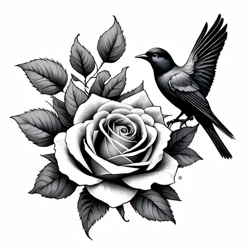 Rose And Bird