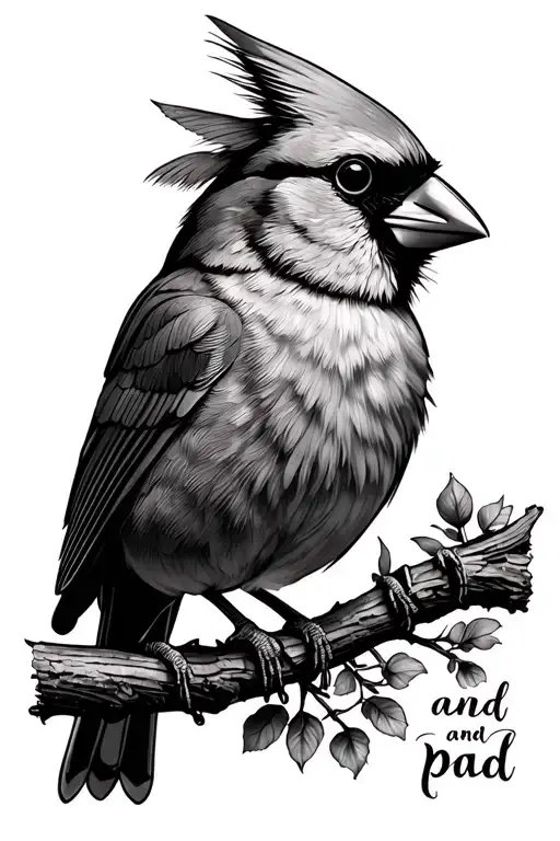 Cardinal With Words Mom And Dad