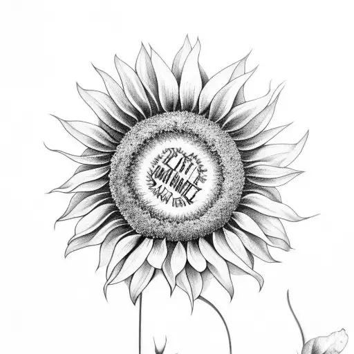 Sunflower With Words Olivia Piper Wyatt