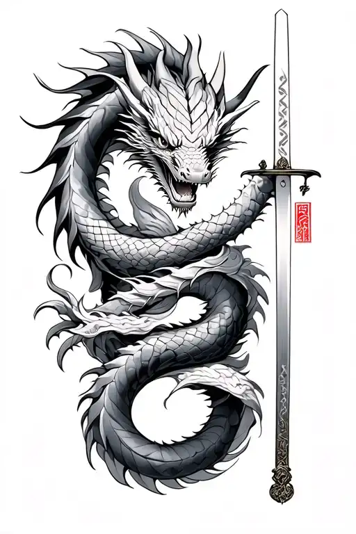Katana Dragon Wrapped