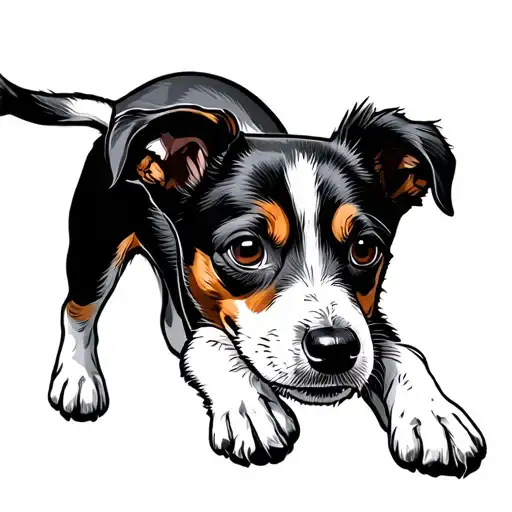 Jack Russel Dog Paw Walking