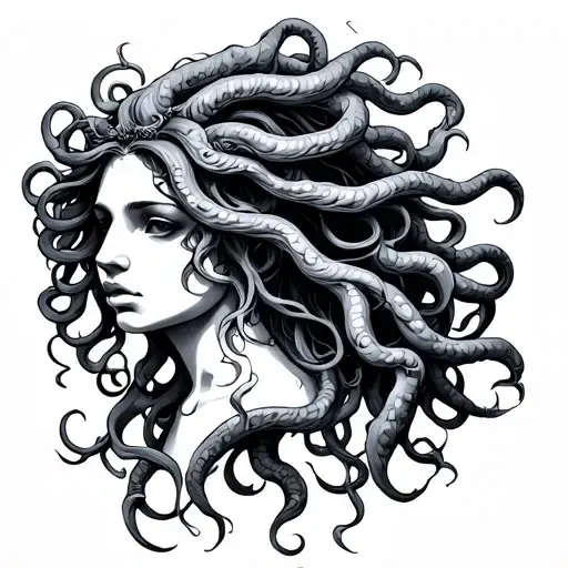 Medusa Simple Outline
