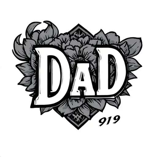 919 With The Word Dad Engraved In It