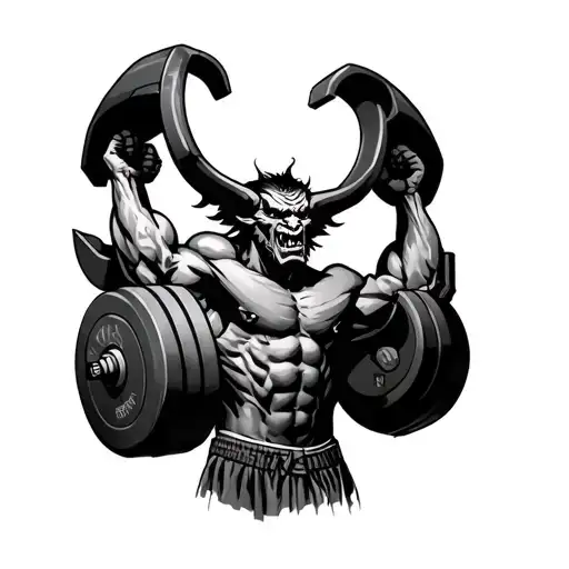 A Detailed Demon Lifting Gym Weights