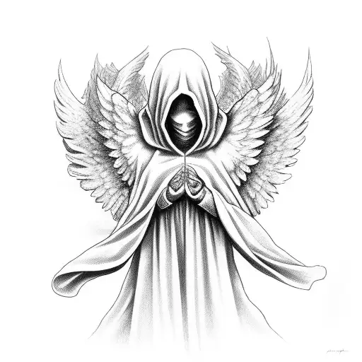 Angel With Hooded Face