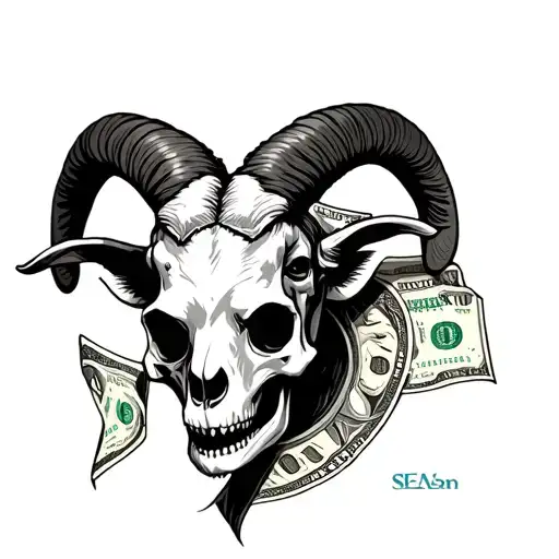 Skull Goat Money