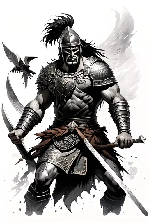 Gladiator Warrior Battling