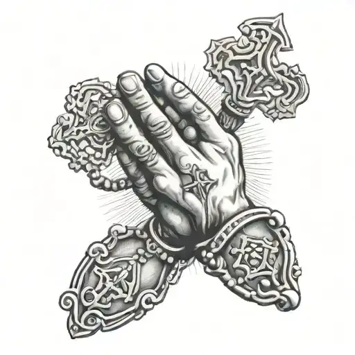 Religion Praying Hands Rosary Medicine