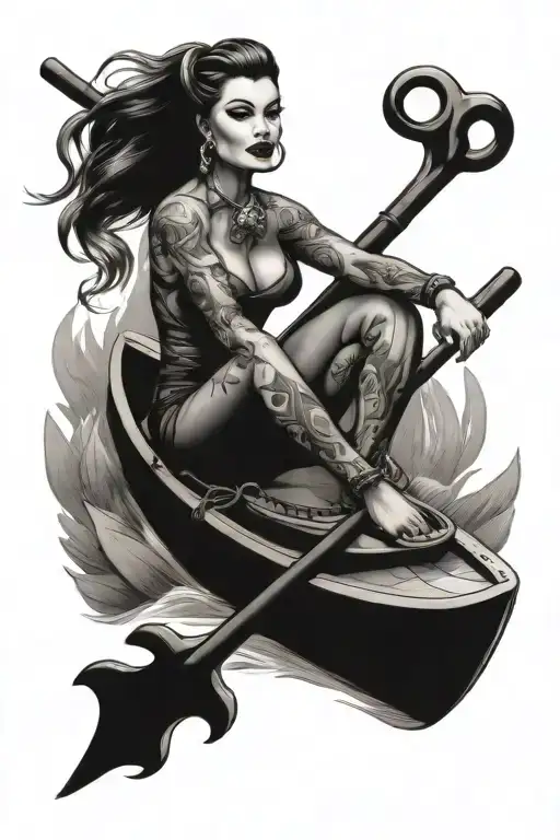 Kayak Fishing Anchor Pin Up Girl