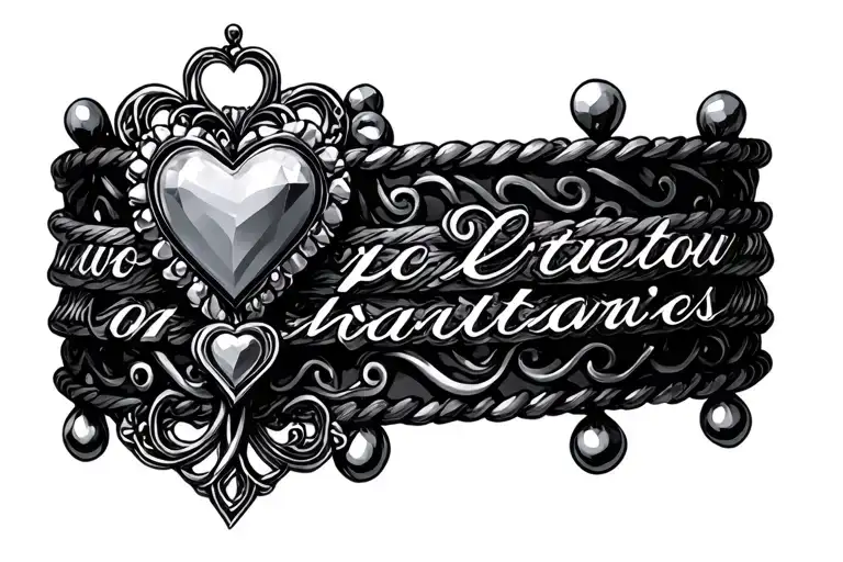 Phrase Bracelet Heart Jewel